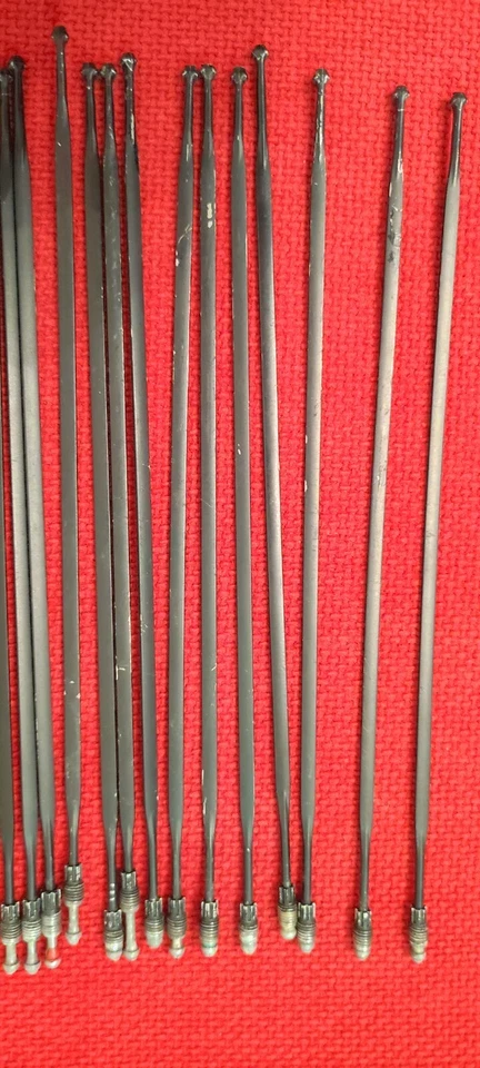 Radios negros Mavic Ksyrium SL SSC Zicral (paquete de 17 radios) rueda delantera 281,5 mm Foto 3 de 4