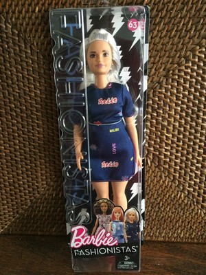 Barbie Curvy Platinum Blonde Fashionistas Doll New In Box Ebay