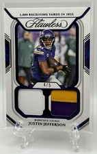 Justin Jefferson 2023 Panini Flawless Career Milestones Dual Jersey Patches 4/5!