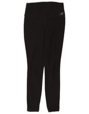 New Balance Womens Leggings UK 14 Medium Black Polyester DC06