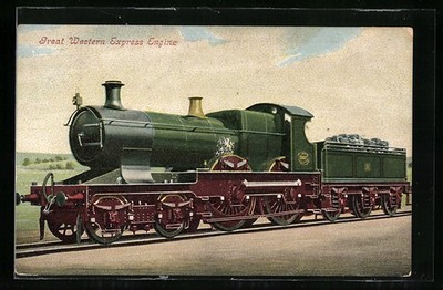 Ansichtskarte Great Western Express Engine, englische Eisenbahn 
