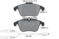 Bremsbelagsatz FÜR Peugeot 508 SW I (8E ), Peugeot 508 I (8D ) - Textar 2433201