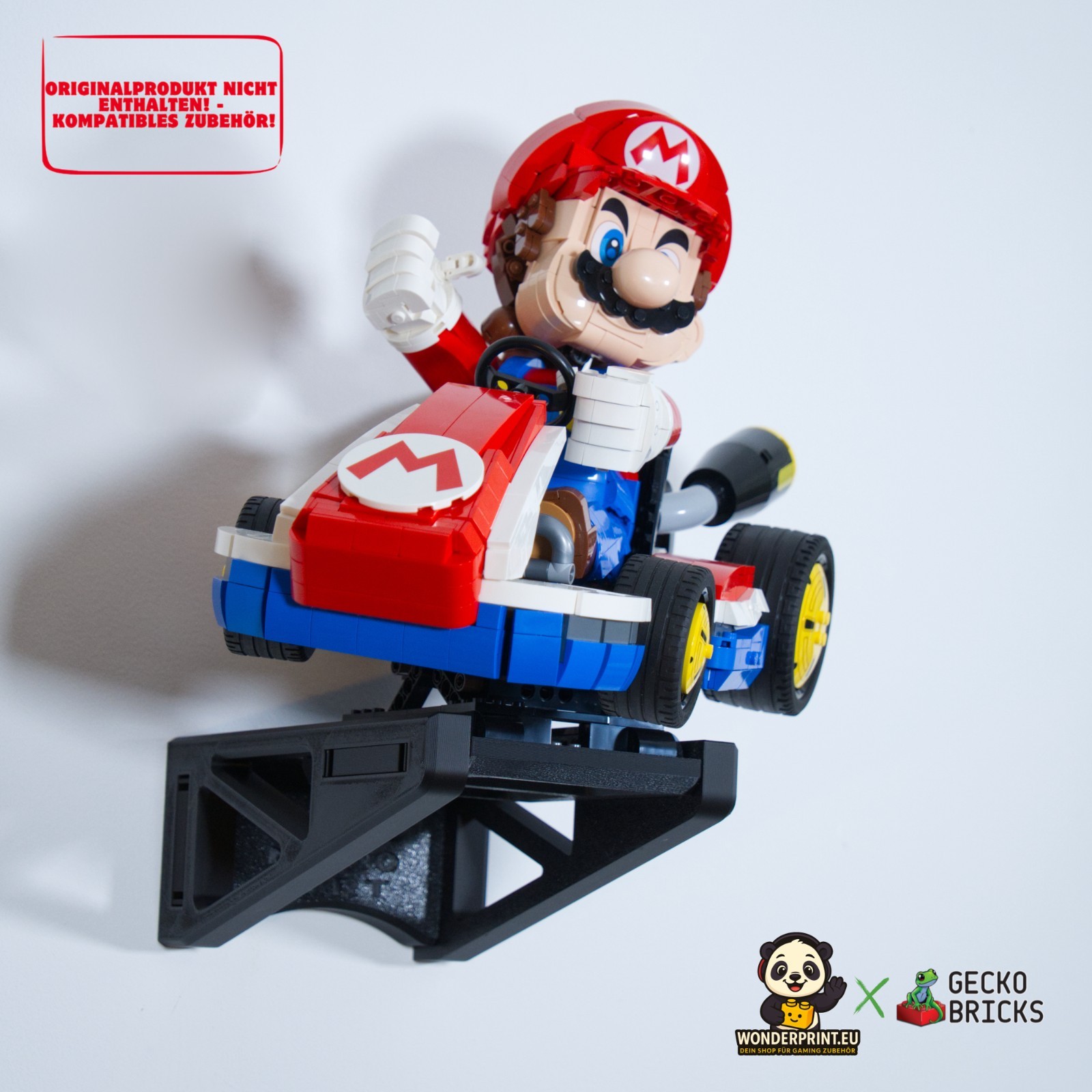 Wandhalterung kompatibel mit LEGO® Super Mario Mario Kart™ & Standard-Kart 72037