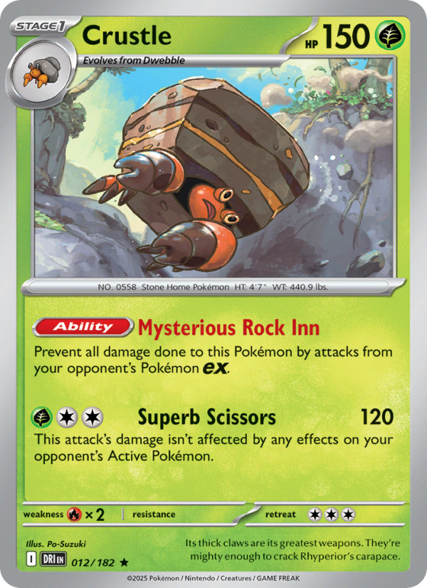 Pokemon Crustle 12 / 182 SV: Destined Rivals