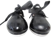 Capezio Jr. Tyett Teleton Tap Shoes Black Patent Leather Child Girls Size 9.5 M