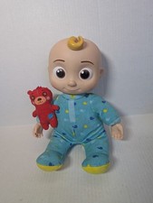 JJ Cocomelon Bedtime Doll 12.5" Musical Talking Plush Toy with Teddy Bear Works