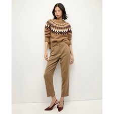 Veronica Beard Netta Wool Blend Trousers in Heather Russet  Women  s Size 4