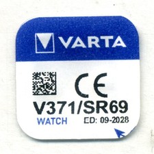 4 x Varta 371 SR921SW V371 D371 SR69 1.55V Silver Oxide Watch Cells Batteries