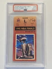 Hakeem Olajuwon Signed 1995 NBA Finals Game 3 Ticket Rockets PSA DNA Auto 10