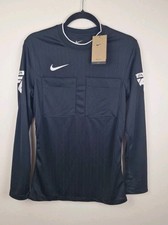BNWT Nike Dri-FIT Men Soccer Referee Jersey Mens Large Black 2 Pocket Mens S