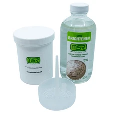 Mint State Restoration (MSR) Coin Brightener Solution - 8 oz (With Basket)