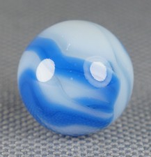 Vintage Marble: Mint 5/8 Alley Agate Blue Swirl -One Killer Old Mib