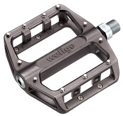Wellgo B087U 9/16'' Alloy Platform BMX/ATB Bike Pedals - Silver