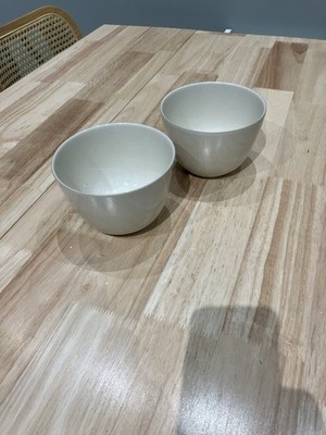 Zwei Denby Geschmack Creme Tiefe Nudel Schüsseln Tiefe 4 Zoll