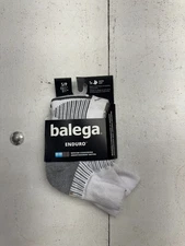 Balega Enduro 1 Pair White Athletic Quarter Socks Adults Size Small NEW