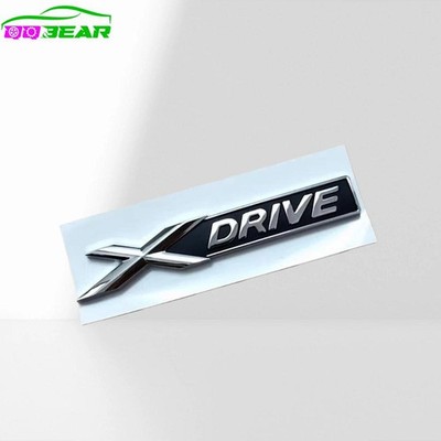 X Drive Auto Emblem Xdrive Schriftzug Badge Kofferraum Chrom Schwarzer Aufkleber