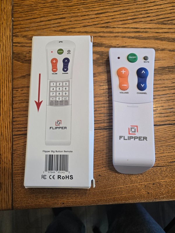 New Flipper Big Button Universal TV Remote for Seniors, Dementia TVs and Cable