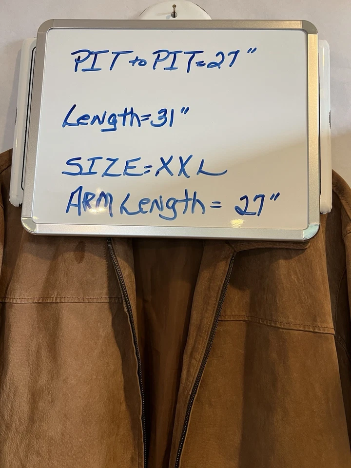 BostonHarborOutdoorUsed Men’sBrownSuedeJacketSizeXXLNeedsCleaning & ZipperAdj. - Image 3 of 4