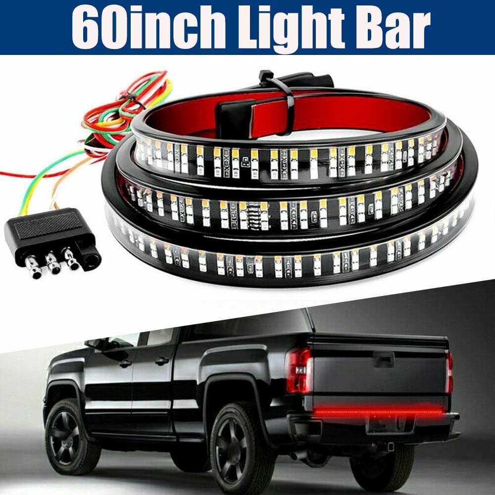 For Ford F-150 Tailgate LED Strip Bar Truck Brake Turn Signal Tail Light 60