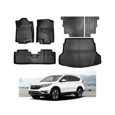 Fit for 2012-2016 Honda CRV Floor Mats Backrest Mat Cargo Mats  All-Weathe