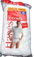 Hanes 7 Pack White Cotton Briefs Mens Underwear 2007 36-38 Vintage NOS SEALED