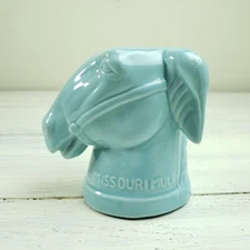 McCoy? Missouri Mule Head Mug Cup Blue Barware 