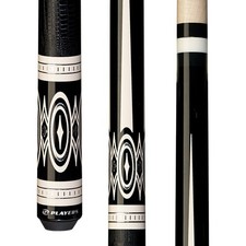 Players G3398 Black and White Cue with Leather Embossed Wrap Free Shipping 