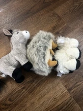 Lot of 3 Webkinz Plush Donkey Hedgehog & Sheep Stuffed Animals Ganz No Codes