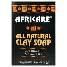 Africare®, All Natural Clay Soap with Olive Oil & Shea Butter, 4 oz (110 g)