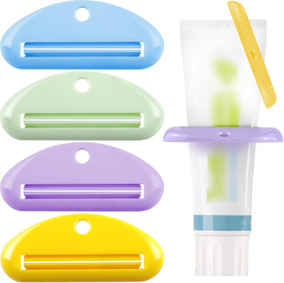 4Pcs Toothpaste Squeezer,Plastic Toothpaste Tube Squeezer Toothpaste Dispenser H