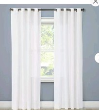 54"x84" Light Filtering Solid Window Curtain Panel Natural White - 1 Curtain