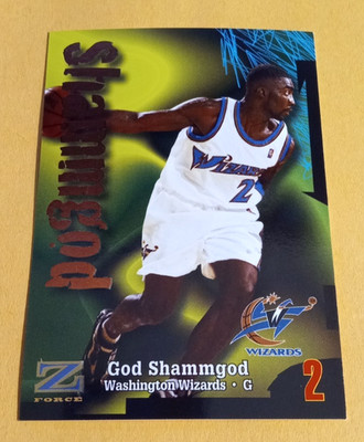 1997-98 Skybox Z-Force - God Shammgod #122 Rookie RC - Wizards