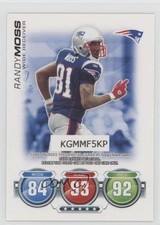 2010 Topps Attax Code Cards Randy Moss HOF 0o6v