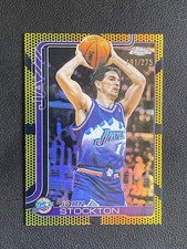 John Stockton 2025-26 Topps Chrome Yellow Basketball Refractor Base /275 #250