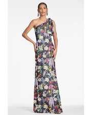 Sachin Babi Alto Giardino Chelsea Bow One-Shoulder Gown Dress Size 10 325