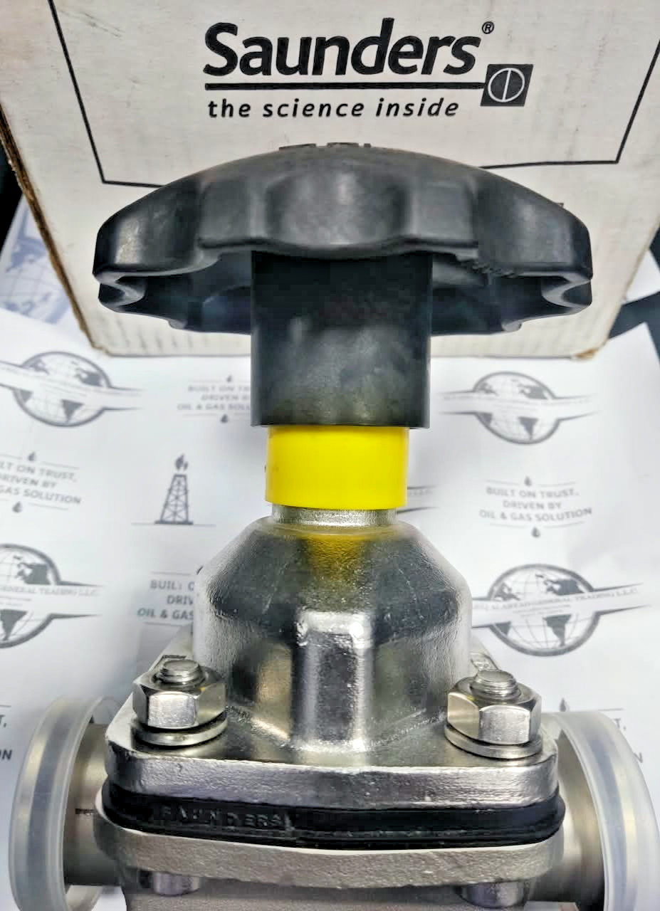 Saunders 1.5" Genstreme Diaphragm Valve G24W1S1-W1-E 316L Stainless Steel S11270