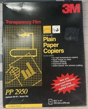 Used 3M PP2950 Transparency Film for Plain Paper Copiers 100 sheets 8.5x11