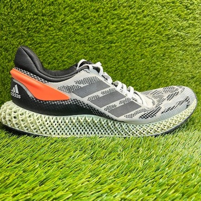 Adidas 4D Run 1.0 Mens Size 12 Gray Black Orange Athletic Running Shoes Sneakers