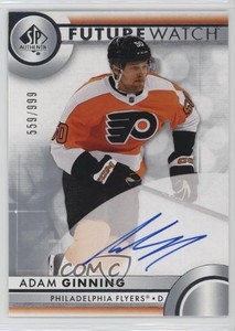 2023-24 SP Authentic Auto Future Watch /999 Adam Ginning #146 Rookie Auto RC