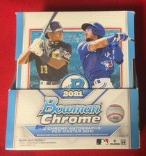 2021 Bowman Chrome Baseball Factory Sealed Master Hobby Box 2 Two Autos MLB