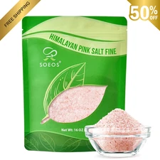 Himalayan Pink Salt, Fine Grain, 16 Oz (1 Pound), Pink Himalayan Sea Salt, Non-g