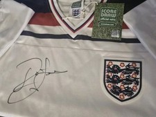 John Barnes Signed England Football Shirt With Proof ENGLAND + LIVERPOOL LEGEND