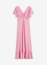 Maxikleid Gr. 48/50 Blütenpink Damen Sommerkleid Freizeit-Kleid Neu