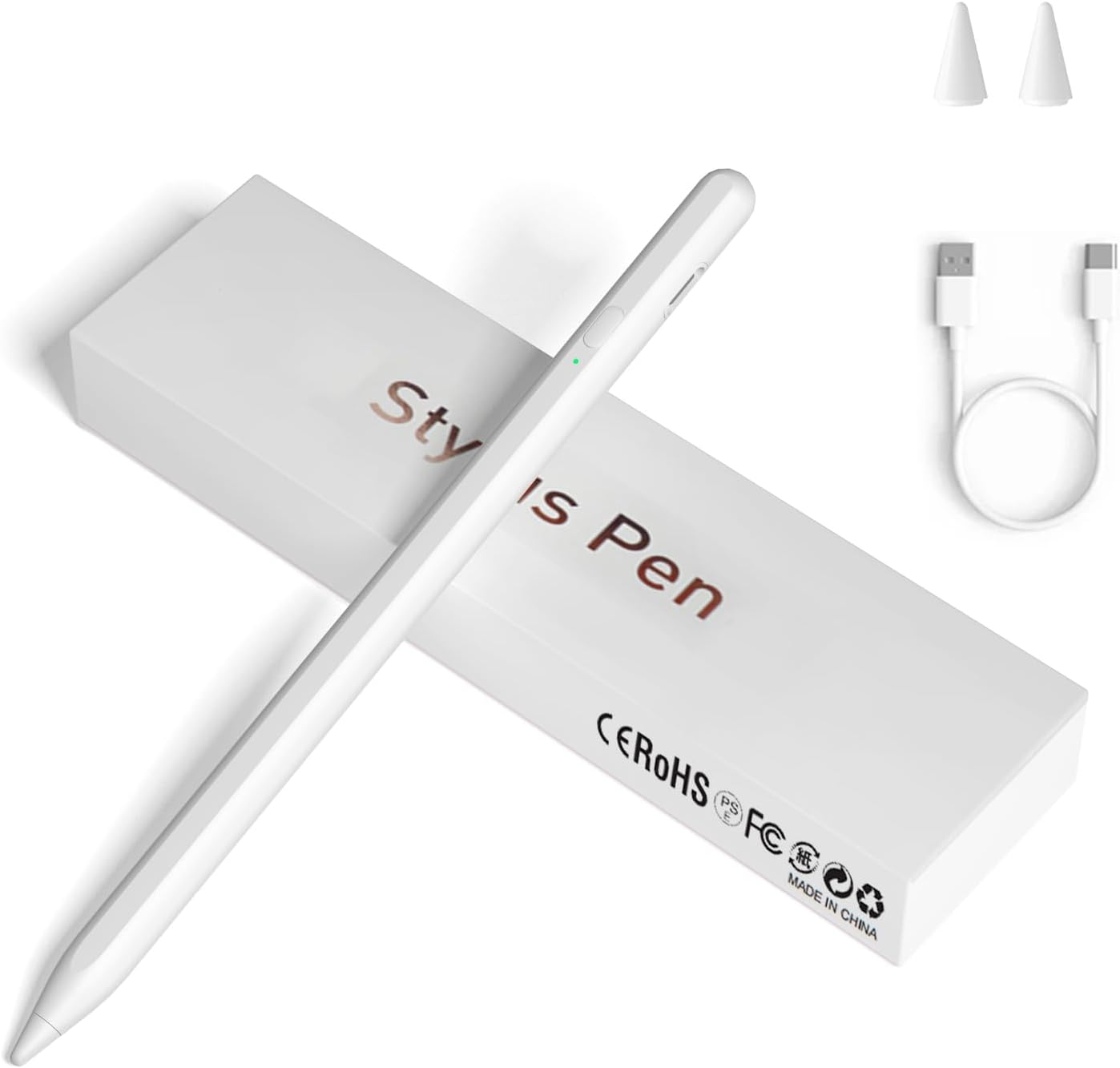 Universal Fine Point Stylus Pen for iPad & Touch Screens with Magnetic Ad-image