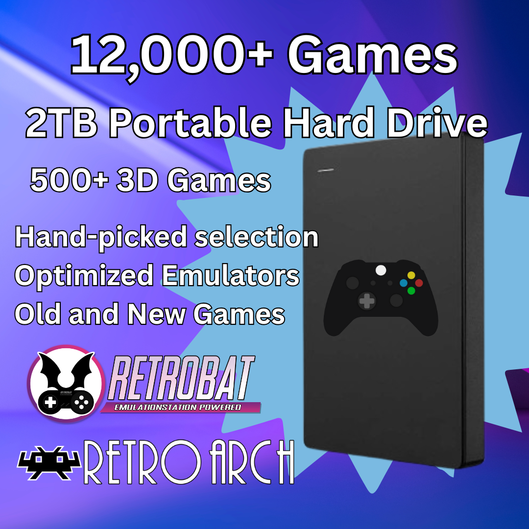 2TB External Hard Drive - Portable Retro Gaming Collection - RetroBat Windows PC-image