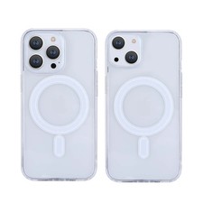 For iPhone 17 Pro Max 16 15 14 Magnetic Clear Shockproof Hard PC TPU Cover Case