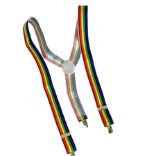New rainbow adult one size adjustable stretch suspenders A1 8060