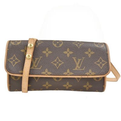 LOUIS VUITTON Pochette Twin PM 2Way Shoulder Clutch Bag Monogram M51854 88TA581