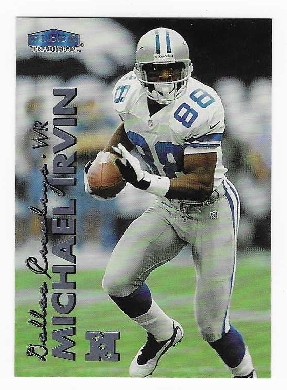 1999 Fleer Tradition Michael Irvin Dallas Cowboys Football Card #75 HOF