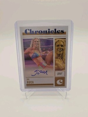 2023 Panini Chronicles WWE  Signatures Blue  Sol Ruca 20/49 Auto #CR-SRC